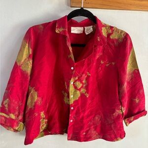 Amazing artisan hand-dyed silk blouse